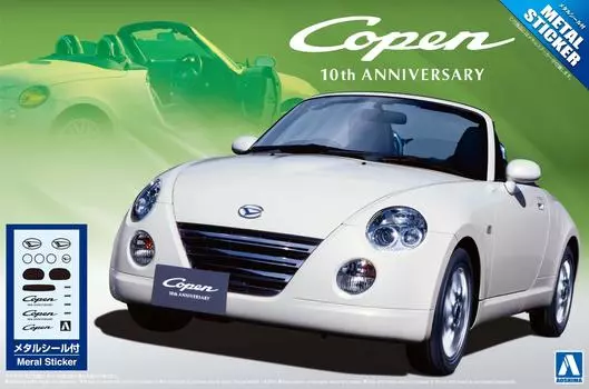 Aoshima Bunka Kyozaisha, лучший автомобиль серии GT, Daihatsu Copen, пластиковая модель, посвященная 10-летнему юбилею, 1/24, № 76