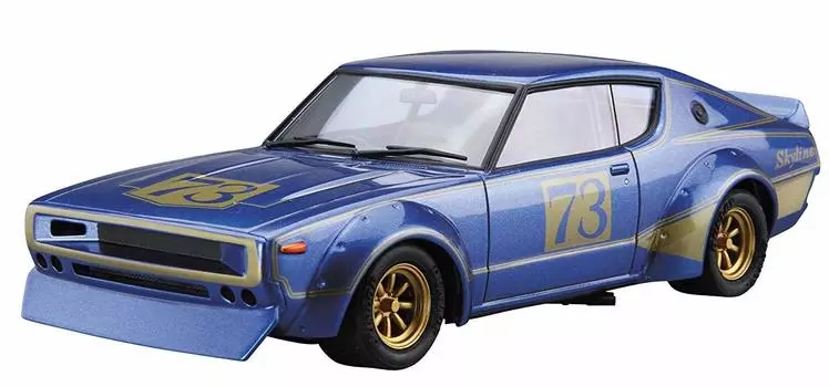 Aoshima Bunka Kyozaisha Модель автомобиля серии Nissan KPGC110 Phantom Kenmeri Racing Пластиковая модель 1/24 № 48 #73