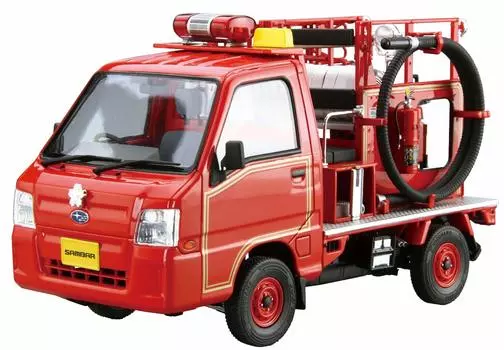 Aoshima Bunka Kyozaisha Модель автомобиля серии Subaru TT2 Sambar Fire Engine 2011, пластиковая модель 1/24 № 119