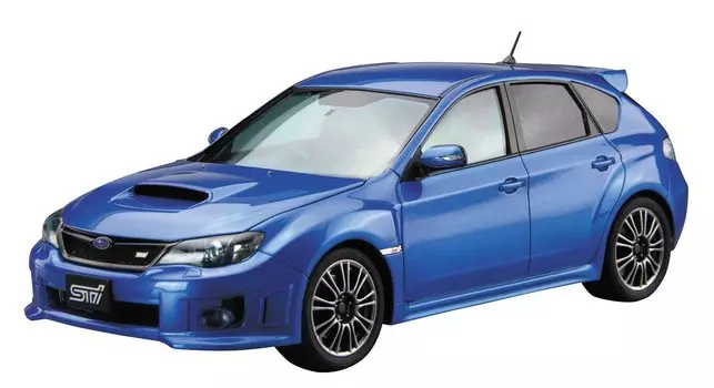 Aoshima Bunka Kyozaisha Модель автомобиля серии Subaru GRB Impreza WRX STI 2010, пластиковая модель 1/24 № 29 синий