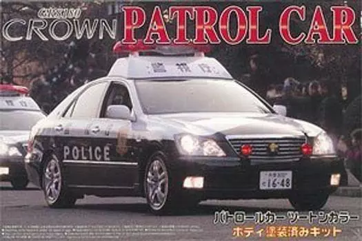 Aoshima Bunka Kyozaisha окрашенная патрульная машина 18 Crown Patrol Car Radio Police Police Технические характеристики 1/24 № 06 и т. д.. «Столичный департамент