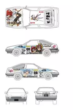 Aoshima Bunka Kyozaisha RC Itasha Body Set Blade AE86 Trueno 1/10 NO.2 Queen s