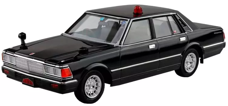 Aoshima Bunka Kyozaisha Seibu Police 430 Cedric Sedan Маскированная патрульная машина, пластиковая модель № 8 1/24 (Машина)