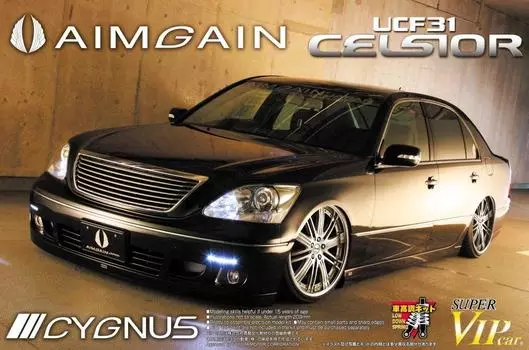 Aoshima Bunka Kyozaisha Super VIP Car Series Aimgain Toyota 31 Celsior Late Model Пластиковая модель 1/24 № 84