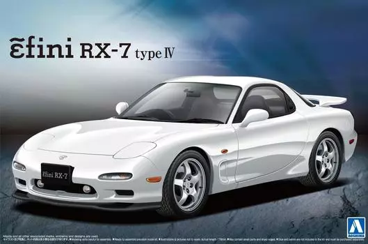Aoshima Bunka Kyozaisha The Best Car GT Series Mazda FD3S Type IV Plastic Model 1/24 No.90 RX-7