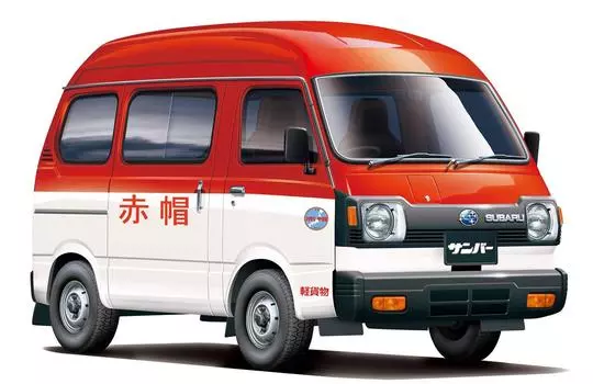 Aoshima Bunka Kyozaisha The Best Car Vintage Series Subaru Subaru Sambar Red Cap Технические характеристики Пластиковая модель 1/24 № 40