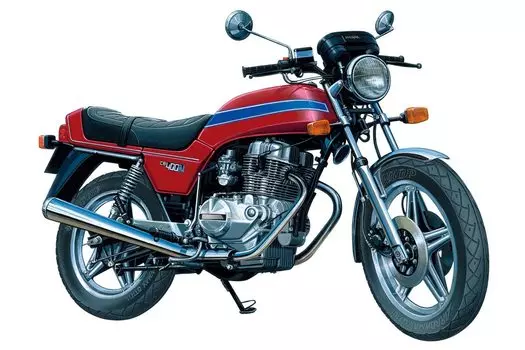 Aoshima Bunka Kyozaisha The Bike Series Honda CB400N 1978 пластиковая модель 1/12 №36 HAWK-III
