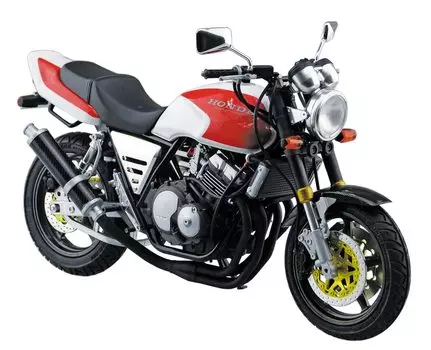 Aoshima Bunka Kyozaisha The Bike Series Honda NC31 CB400 SUPER FOUR Модель 1992 года с кастомными деталями Пластиковая модель Цвет литья 1/12 № 53