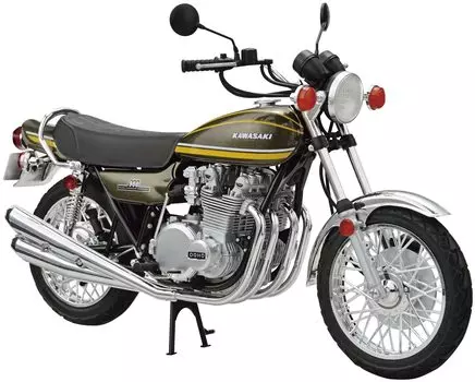 Aoshima Bunka Kyozaisha The Bike Series Kawasaki Z1A 900 SUPER4 1974 года, пластиковая модель 1/12 № 31