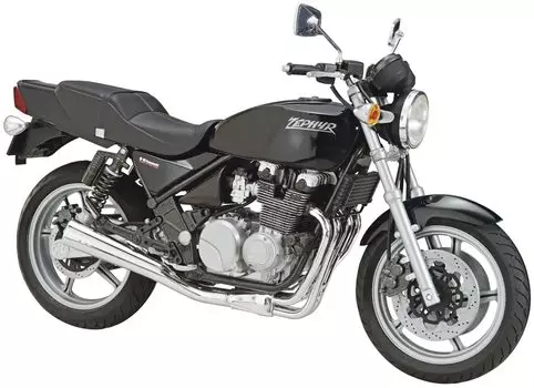 Aoshima Bunka Kyozaisha The Bike Series Kawasaki ZR400C ZEPHYR 1989 года, пластиковая модель 1/12 № 13