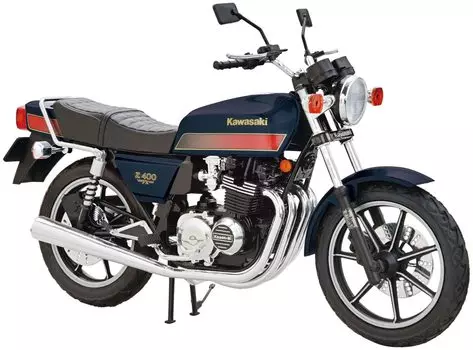 Aoshima Bunka Kyozaisha The Bike Series Kawasaki KZ400E Z400FX 1981 года, пластиковая модель 1/12 №5