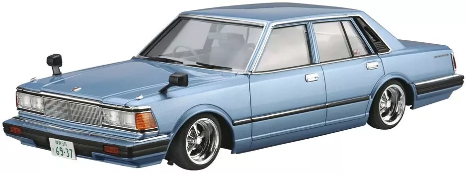 Aoshima Bunka Kyozaisha The High Socar Series Nissan 430 Cedric Sedan Пластиковая модель 1/24 № 1
