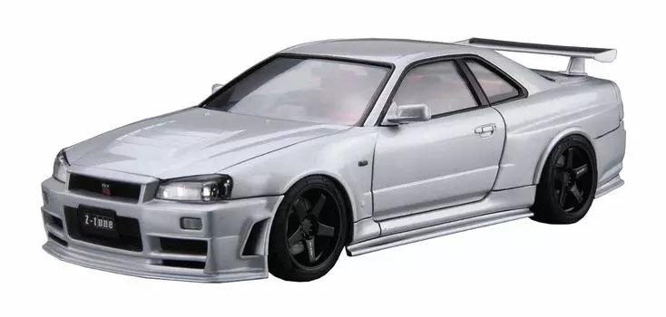 Aoshima Bunka Kyozaisha The Model Car Series Nismo BNR34 Skyline 2004 Пластиковая модель 1/24 No.34 GT-R Z-tune