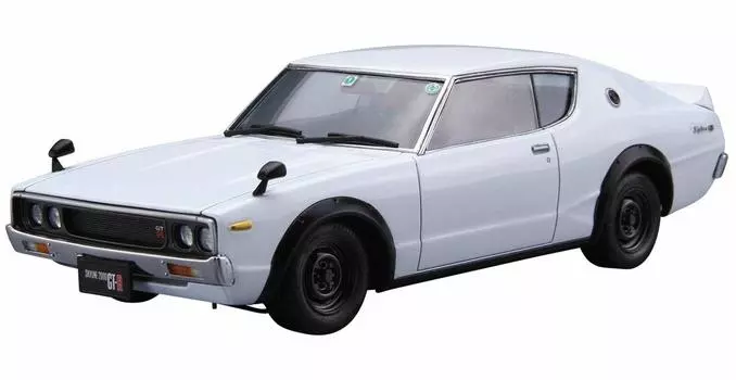 Aoshima Bunka Kyozaisha The Model Car Series Nissan KPGC110 Skyline HT2000 1973 Plastic Model 1/24 GT-R No.15