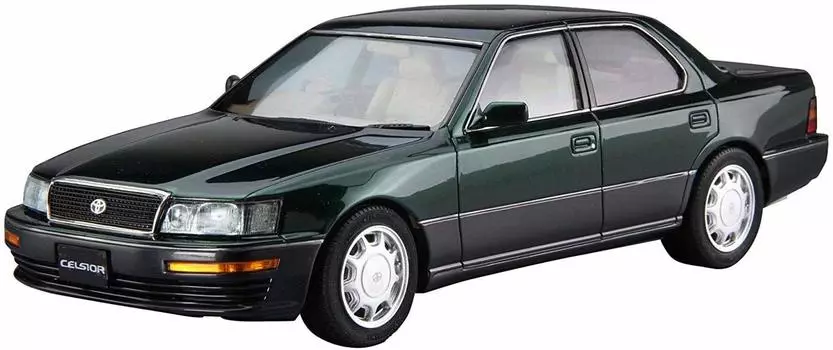 Aoshima Bunka Kyozaisha The Model Car Series Toyota UCF11 Celsior Технические характеристики F Пакет 1992 Пластиковая модель 1/24 № 72 4.0C