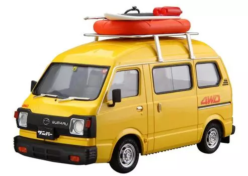 Aoshima Bunka Kyozaisha The Model Car Series Subaru K88 Sambar High Roof 4WD 1980 Пластиковая модель 1/24 № 55