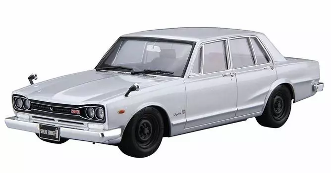 Aoshima Bunka Kyozaisha The Model Car Series Nissan PGC10 Skyline 1970 Пластиковая модель 1/24 № 45 2000GT-R