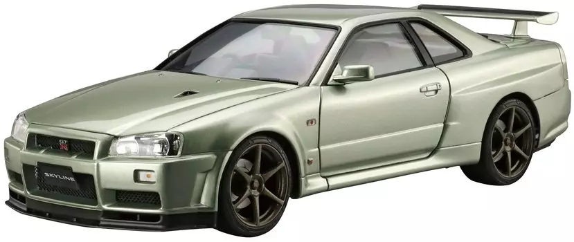 Aoshima Bunka Kyozaisha The Model Car Series Nissan BNR34 Skyline 2002 Пластиковая модель 1/24 №134 GT-R V-specII Nur.