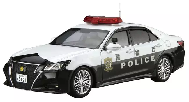 Aoshima Bunka Kyozaisha The Model Car Series Toyota GRS214 Crown Patrol Car Traffic Enforcement Пластиковая модель 1/24 № 110 16