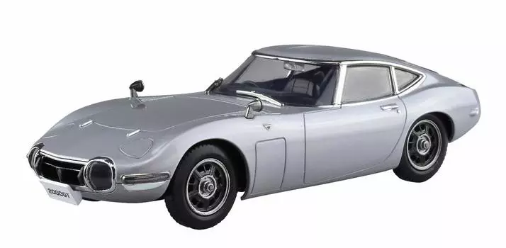 Aoshima Bunka Kyozaisha The Snap Kit Series Toyota 2000GT Thunder Silver Metallic Color Coded Plastic Model 05C 1/32