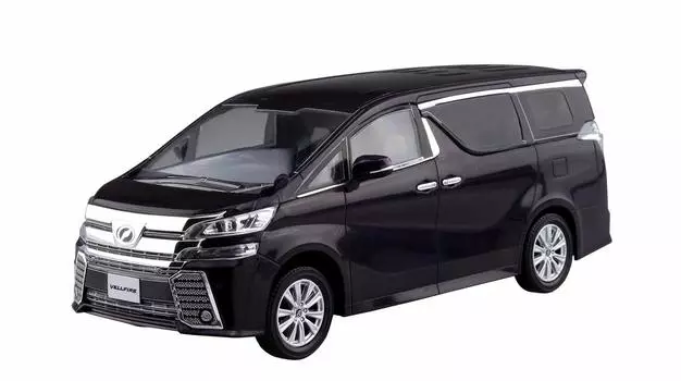 Aoshima Bunka Kyozaisha The Snap Kit Series Toyota Vellfire Burning Black Crystal Shine Glass Flake Color Coded Plastic Model 1/32 04-C