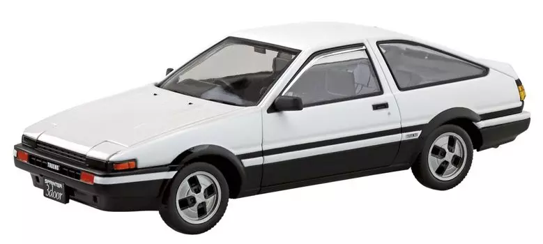 Aoshima Bunka Kyozaisha The Snap Kit Series Toyota Sprinter Trueno High Tech Двухцветная пластиковая модель с цветовой кодировкой 1/32 16-A