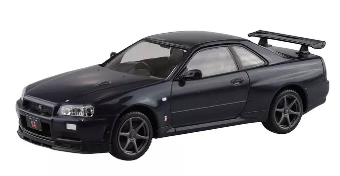 Aoshima Bunka Kyozaisha The Snap Kit Series Nissan R34 Skyline Midnight Purple III Пластиковая модель 1/32 GT-R с цветовой кодировкой 11-C