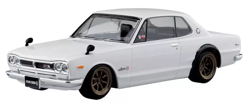 Aoshima Bunka Kyozaisha The Snap Kit Series Nissan Skyline Custom Wheel Plastic Model 1/32 2000GT-R (White) Color-coded 09-SP2