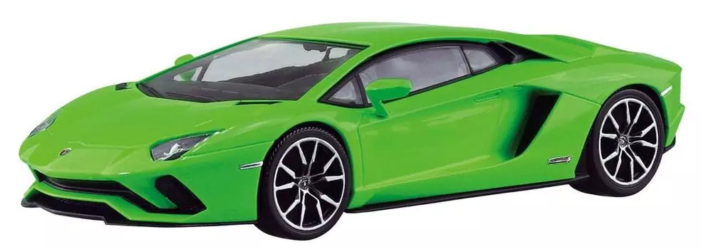 Aoshima Bunka Kyozaisha The Snap Kit Series Lamborghini Aventador S Pearl Green Plastic Model 1/32 Color-coded 12-D