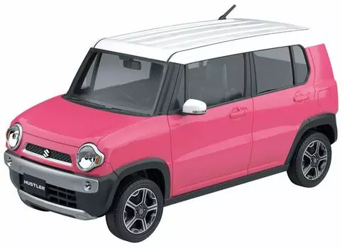 Aoshima Bunka Kyozaisha The Snap Kit Series Suzuki Hustler Candy Pink Metallic Color Coded Plastic Model 01B 1/32