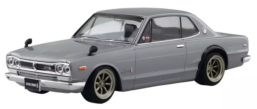 Aoshima Bunka Kyozaisha The Snap Kit Series Nissan Skyline Custom Wheel Plastic Model 1/32 2000GT-R (Silver) Color-coded 09-SP1