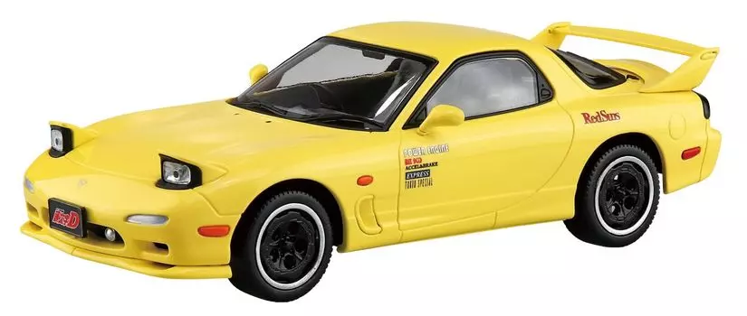 Aoshima Bunka Kyozaisha The Snap Kit Series, пластиковая модель в масштабе Initial D FD №CM2 Кейсуке 1/32 с цветовой кодировкой жёлтый