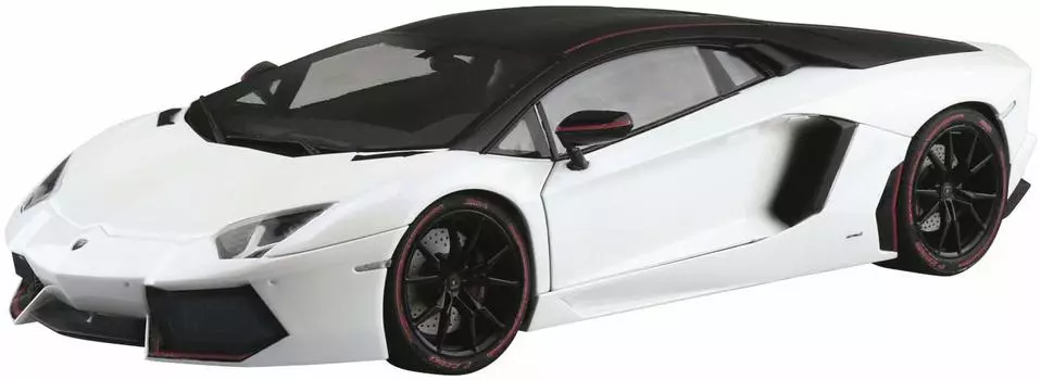 Aoshima Bunka Kyozaisha The Supercar Series 2014 Lamborghini Aventador Pirelli Edition Пластиковая модель 1/24 № 12