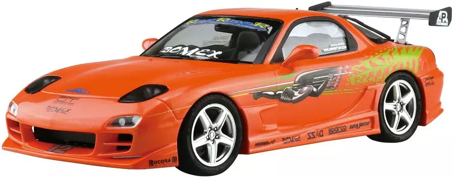 Aoshima Bunka Kyozaisha The Tuned Car Series Mazda BOMEX FD3S 1999 Пластиковая модель Литье Цвет 1/24 № 74 RX-7