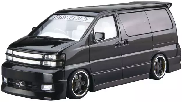 Aoshima Bunka Kyozaisha The Tuned Car Series Nissan Fabless APE50 Elgrand 2000 Пластиковая модель Литье Цвет 1/24 № 43