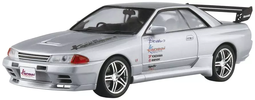 Aoshima Bunka Kyozaisha The Tuned Car Series HKS Kansai BNR32 Skyline 1990 Пластиковая модель 1/24 № 76 GT-R (Nissan)