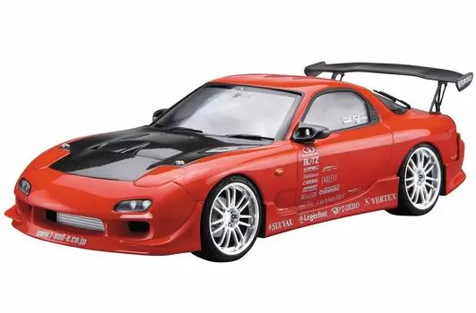 Aoshima Bunka Kyozaisha The Tuned Car Series Mazda VERTEX FD3S 1999 Пластиковая модель 1/24 № 9 RX-7