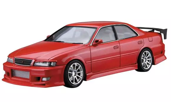 Aoshima Bunka Kyozaisha The Tuned Car Series Toyota JZX100 Chaser Tourer V 1998 Пластиковая модель 1/24 № 16 Kunny z красный