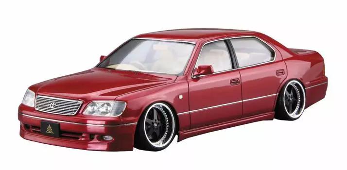 Aoshima Bunka Kyozaisha The Tuned Car Series Toyota Haute Couture USF21 Celsior 1997 Пластиковая модель 1/24 № 23 красный