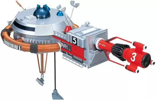 Aoshima Bunka Kyozaisha Thunderbird Thunderbird 5 3 Электрическая модель Пластиковая модель № 5 Нет. & Нет. Немасштаб белый
