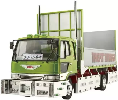 Aoshima Bunka Kyozaisha Value Dekotora Series Третье поколение Waribashi Love Tondaira Пластиковая модель 1/32 № 54 (Тело Масу) зелёный