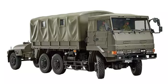 Aoshima Bunka Kyozaisha Военная модель Набор Серии 3 Грузовик Плита 1 1т Водяной Цистерна Прицеп Пластиковая Модель Литье Цвет 1/35 № 3 1/2т (SKW-476)