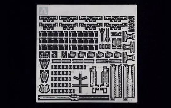 Aoshima Bunka Kyozaisha Waterline Series Detail Up Parts Японский флот Maya 1944 Special Etching Пластиковые детали для модели 1/700