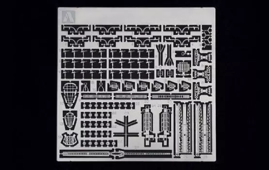 Aoshima Bunka Kyozaisha Waterline Series Detail Up Parts Japanese Navy Maya 1944 Dedicated Etching Plastic Model Parts 1/700