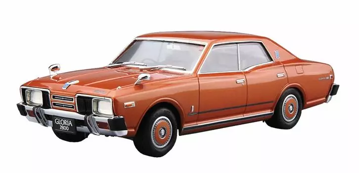 AOSHIMA Модель автомобиля серии Nissan P332 4HT280E Brougham 1978 Пластиковая модель 1/24 № 53 Cedric/Gloria