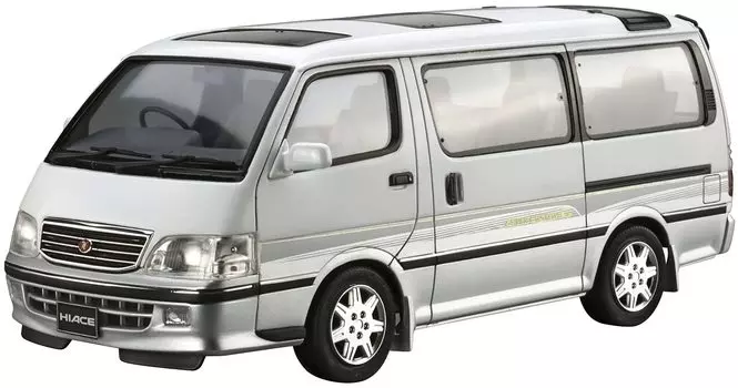 AOSHIMA Модель автомобиля серии Toyota KZH100G Hiace Super Custom G 1999 Пластиковая модель 1/24 № 133