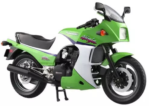 AOSHIMA Skynet Завершенный мотоцикл Kawasaki GPZ900R Lime Green 1/12