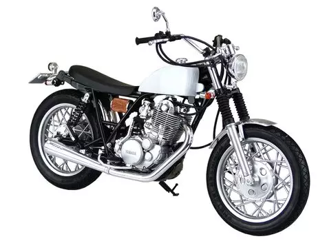 AOSHIMA The Bike Series Yamaha 1JR SR400S Limited Edition 1995 Пластиковая модель с кастомными деталями, цвет литья 56 1/12