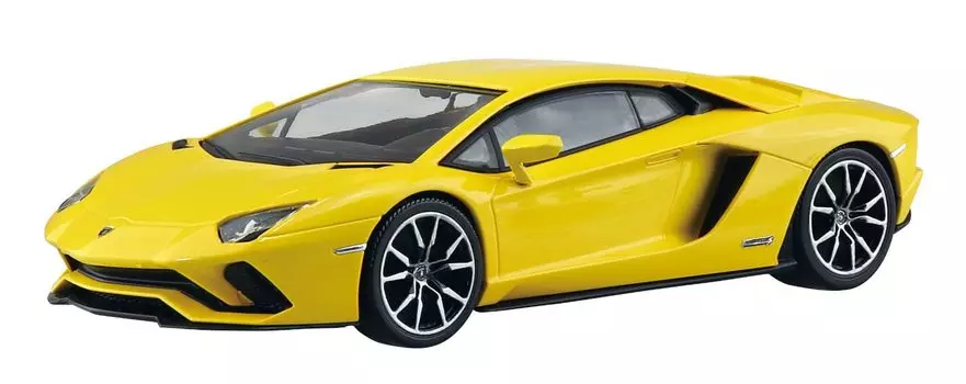 AOSHIMA The Snap Kit Series Lamborghini Aventador S Pearl Yellow Пластиковая модель 1/32 Цветовая кодировка 12-B