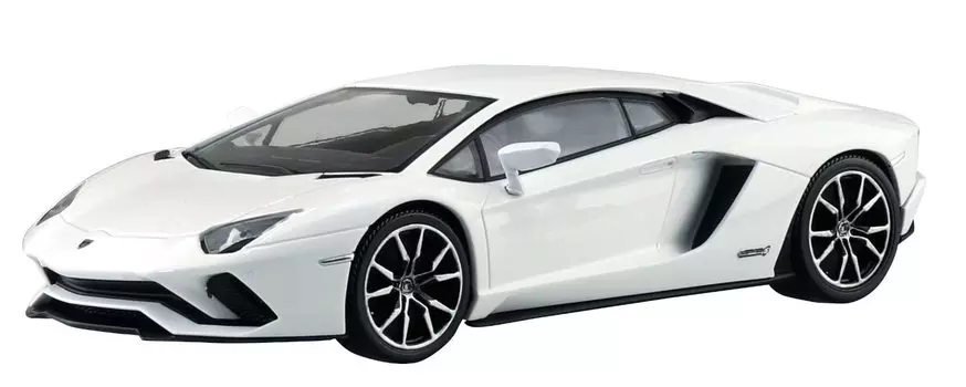 AOSHIMA The Snap Kit Series Lamborghini Aventador S Pearl White Plastic Model 1/32 Color-coded 12-A